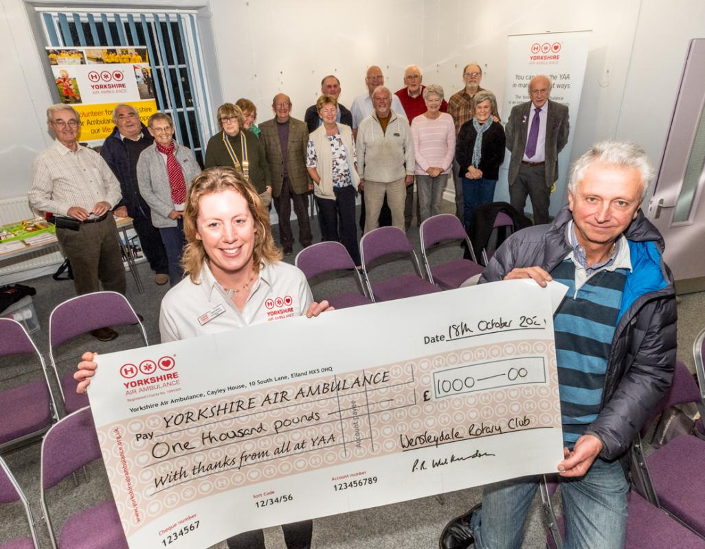 A big thank you to Yorkshire Air Ambulance ! Wensleydale Rotary